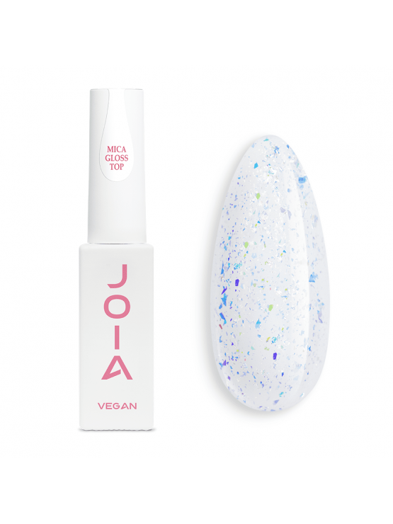 Топ со слюдой Для Гель-Лака мика глосс, mica gloss JOIA Vegan, 8 Мл