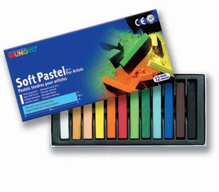 Пастель суха м'яка професійна Mungyo 12 кольорів Асорті