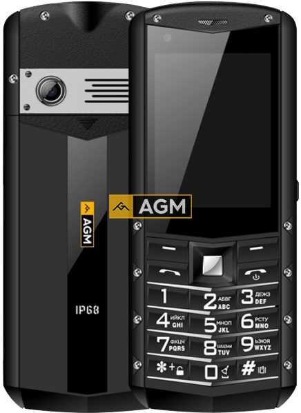 AGM M5 Black, IP68, Android 8.1, 1/8GB, 2 Mpx, Ліхтарик, Сенсорний дисплей 2.8", Протиударний телефон AGM M5