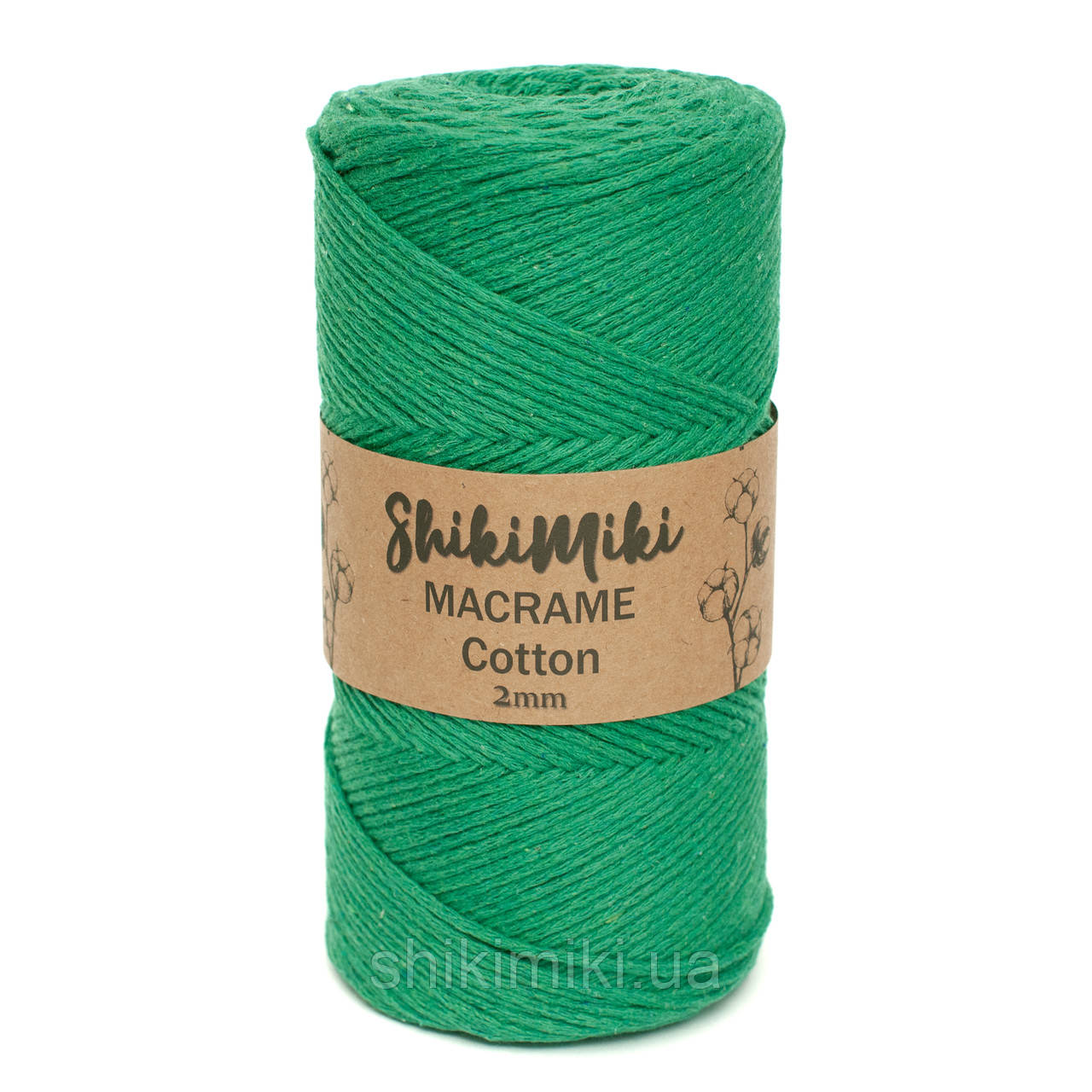 Еко Шнур Cotton Macrame, колір Трава