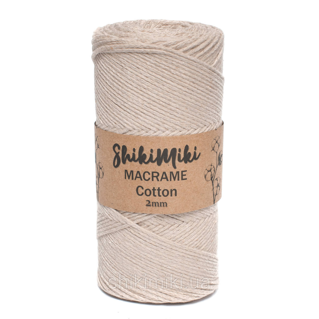 Еко Шнур Cotton Macrame, колір Лате, фото 1