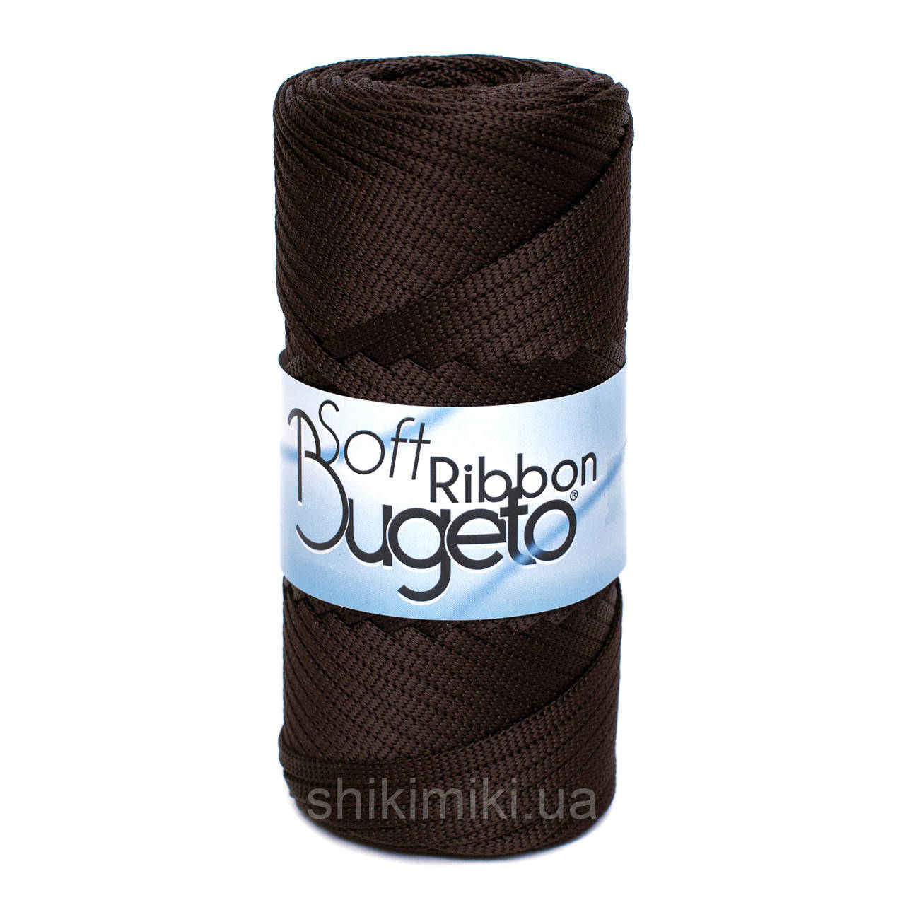 Плоский шнур поліефірний Bugeto Soft Ribbon, колір Чорний шоколад