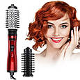Обертана фен щітка для сушки і укладки волосся Gemei GM-4829 повітряний стайлер браш з обертанням, фото 4