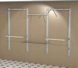 Стійка для одягу на стіну 3-секційна