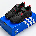 Чоловічі кросівки Adidas Terrex Easy Trail Pure Tex осінь-весна чорні демісезонні з червоним. Живе фото, фото 2