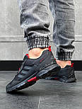 Чоловічі кросівки Adidas Terrex Easy Trail Pure Tex осінь-весна чорні демісезонні з червоним. Живе фото, фото 4