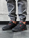 Чоловічі кросівки Adidas Terrex Easy Trail Pure Tex осінь-весна чорні демісезонні з червоним. Живе фото, фото 5