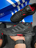 Чоловічі кросівки Adidas Terrex Easy Trail Pure Tex осінь-весна чорні демісезонні з червоним. Живе фото, фото 6