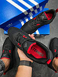 Чоловічі кросівки Adidas Terrex Easy Trail Pure Tex осінь-весна чорні демісезонні з червоним. Живе фото, фото 8