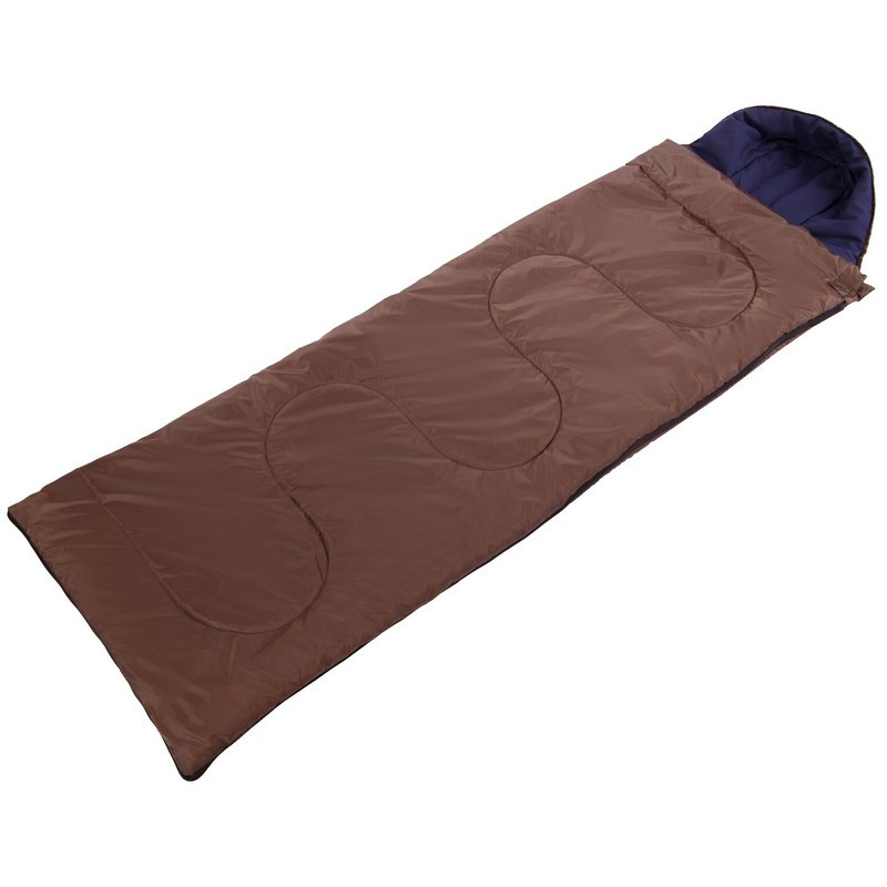 Спальний мішок-ковдра з капюшоном Україна SY-4083 коричневий