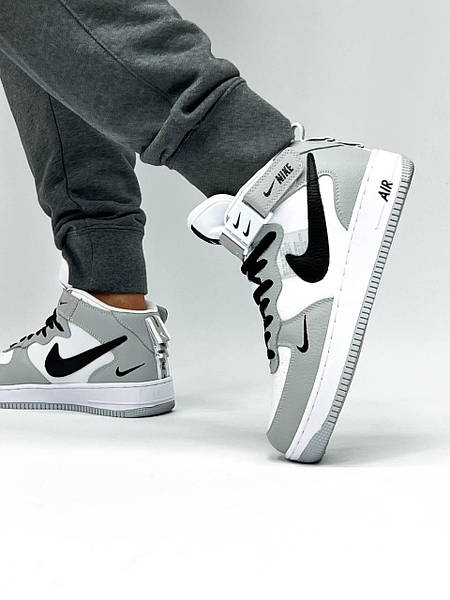Nike air force 1 mid lv8 wolf grey hot sale