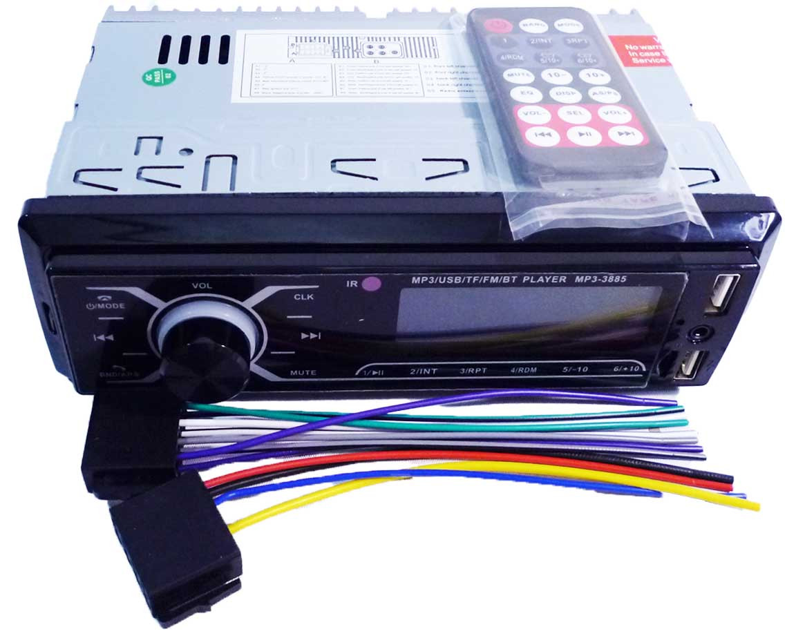 Автомагнітола MP3 3885 ISO 1DIN +BT сенсорний дисплей, фото 1