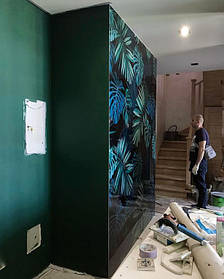 Остекленение фотопанелями стен в квартире Киева  4