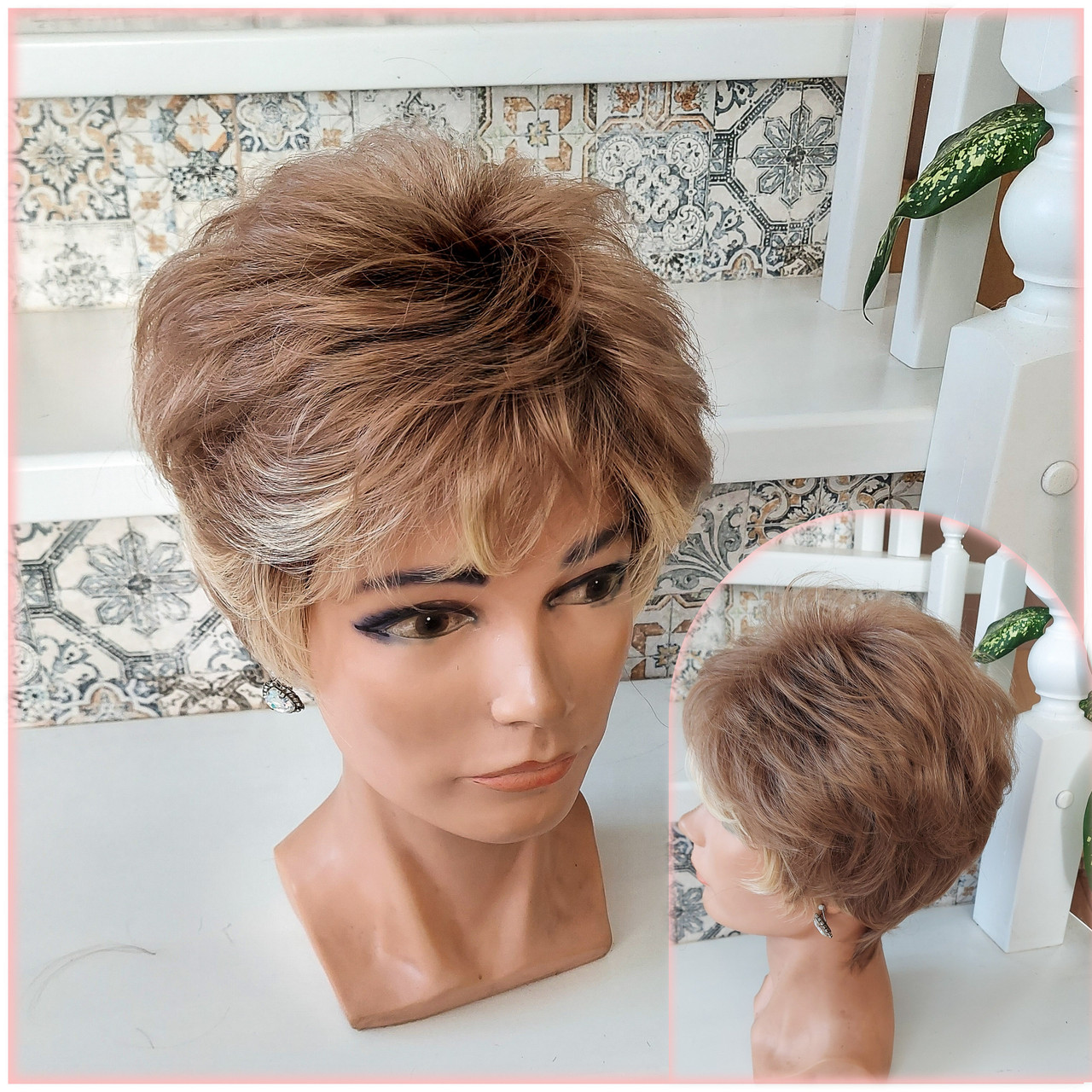 Перука з термоволокна омбре карамельний E9318-YS33/1063F, фото 1