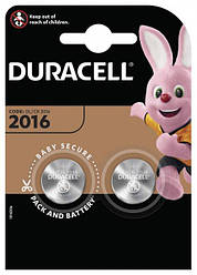 Батарейки-Таблетки Duracell CR2016/3V блістер 5шт.