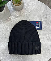 Брендовая шапка Trussardi H2477 черная