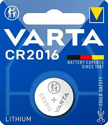 Батарейки-Таблетки Varta CR2016/3V блістер 1шт.