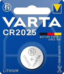 Батарейки Varta CR2025 блістер - 1шт. упаковка - 10шт