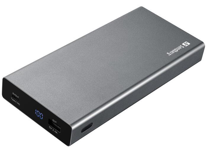 Портативний акумулятор павербанк Sandberg Powerbank USB-C PD 100 W 20000 Grey (420-52)