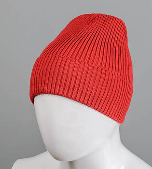 Базова шапка Резинка на ФЛІСІ (201030ф), Червоний