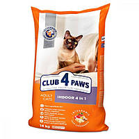 Сухой корм Club 4 Paws Premium Indoor 4in1 для котов живущих в помещении 14 кг