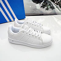 Женские кроссовки Adidas Stan Smith (белые) качественные спортивные повседневные кроссы F540 топ