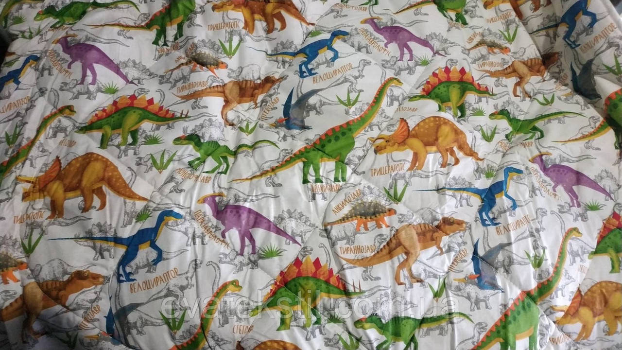 Одеяло детское меховое разноцветние динозаври - фото 1 - id-p606371166