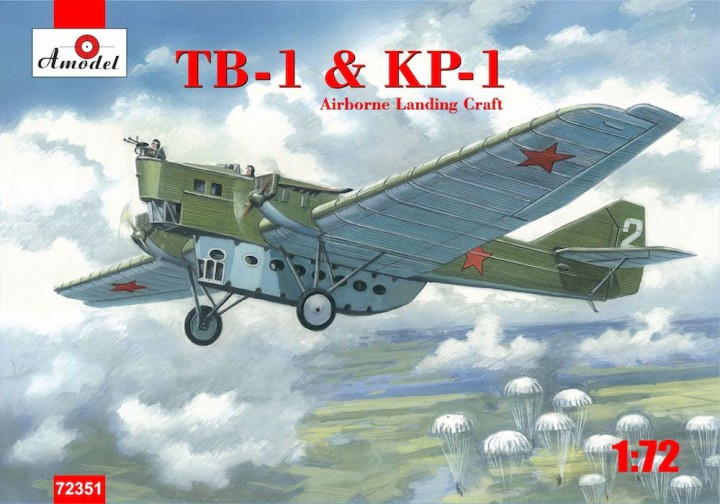 Пластикова модель 1/72 A-model 72351 радянський воздушно-десантний літак ТБ-1 та КП-1
