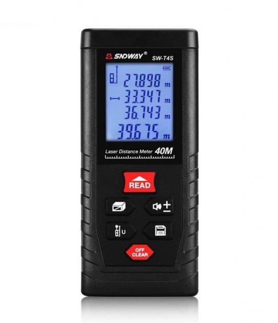 Лазерна рулетка далекомір Sndway SW-T4S 40 м (SW-T4S), фото 1