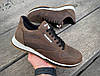 Шкіряні чоловічі зимові коричневі кросівки розміри 40-45, фото 5
