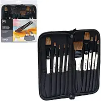 Набір пензлів для малювання Аквареллю з натуральної ворси 10 шт