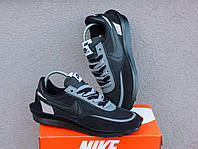 Мужские кроссовки Nike LD Waffle Sacai (чёрные с серым) повседневные осенние кроссы Fox1148 топ 42