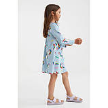 Сукня плаття H&M р.122-128, 6-8р. на дівчинку, довгий рукав, єдинороги, фото 2