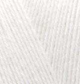Нитки та пряжа для в'язання шкарпеткова напіввовна 75/25 SUPERWASH COMFORT SOCKS Супервош Комфорт Сокс № 55 - білий