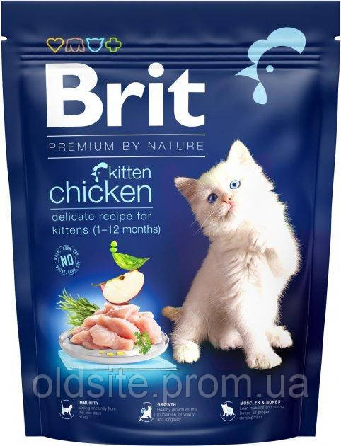 Корм Brit Premium by Nature Cat Kitten сухий з куркою для кошенят 0.3 кг