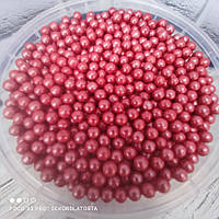 Посипка цукрові кульки червоні 5 мм 10 грамів