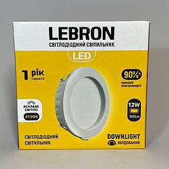 Світильник світлодіодний LEBRON L-DR-1241 12W 900Lm 4100K