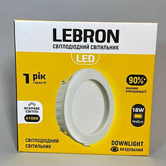 Світильник світлодіодний LEBRON L-DR-1841 18W 1440Lm 4100K