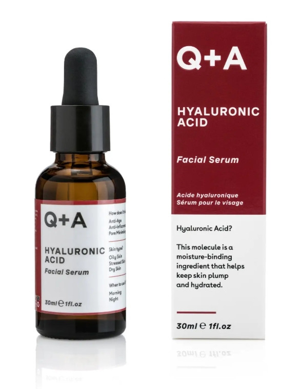 Сироватка для обличчя "гіалуронова кислота" Q+A Hyaluronic Acid Facial Serum 30 ml, фото 1