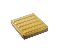 Тактильная плитка напольная бетоная "шаблон направления", 500х500х60, желтая