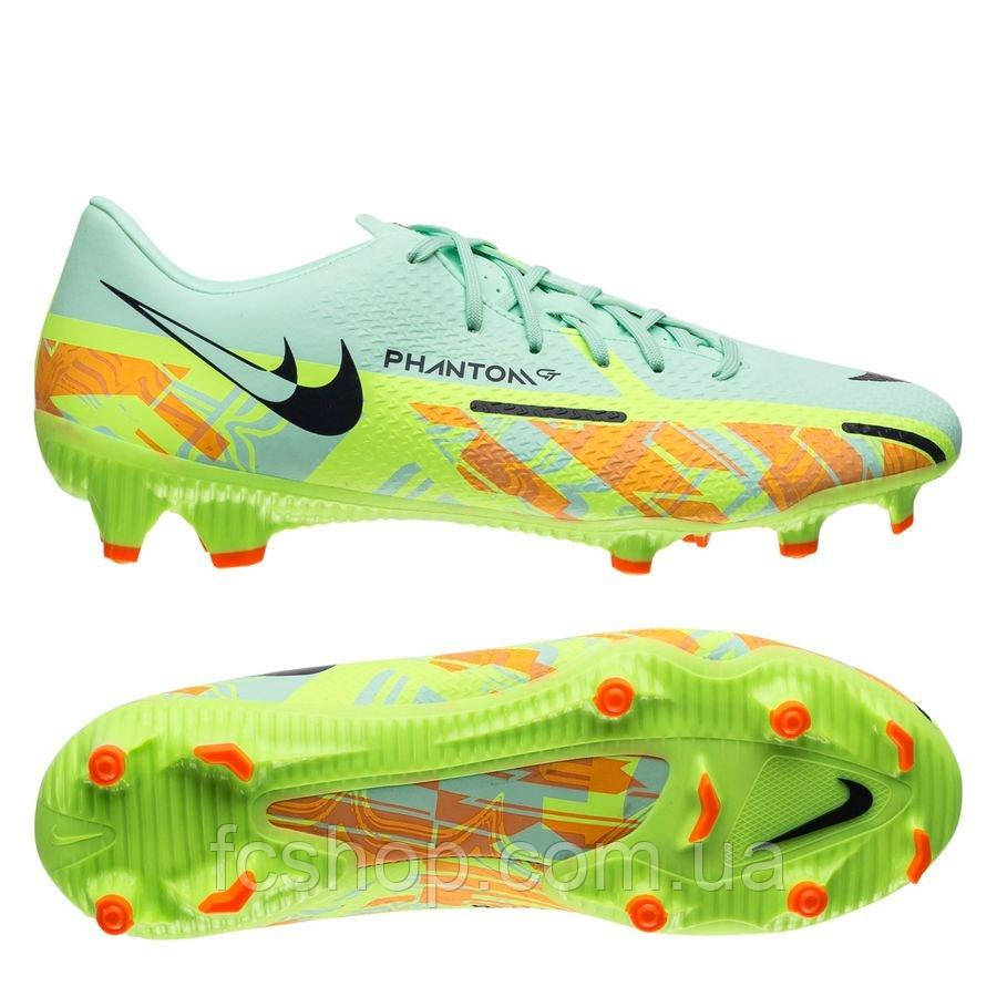 Бутси Nike Phantom GT II Academy FG/MG DA4433-343, Бірюзовий, Розмір (EU) — 45.5