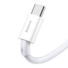 Кабель для зарядки телефона/ смартфона Baseus Superior Series USB - Type-C 6 А 1 м Білий (CATYS-02), фото 4