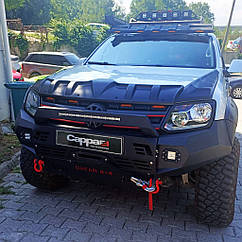 Комплект накладок на капот DRAGON EuroCap для Volkswagen Amarok 2010-2022 рр. ABS-пластик (3 шт)