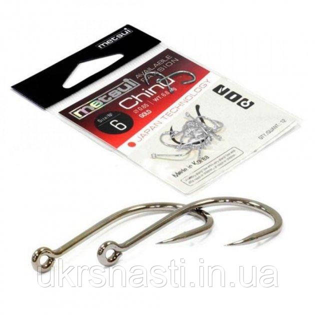 Рибальські гачки на карася та коропа номер 6 Metsui CHINU колір bln, уп. 12 шт (Крючки Південна корея), фото 1