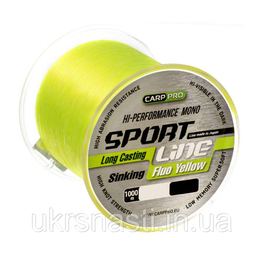 Универсальная леска Carp Pro Sport Line Fluo Yellow 1000м 0.286мм ...