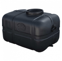 Ємність для води прямокутна чорна 130л накопичувальний бак для зберігання технічних рідин