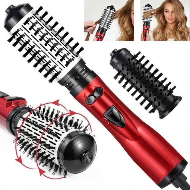 Обертана фен щітка для сушки і укладки волосся Gemei GM-4829 повітряний стайлер браш з обертанням