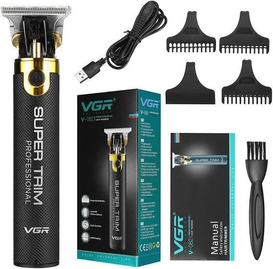 Акумуляторна машинка для стрижки волосся-триммер VGR V-082 чорна