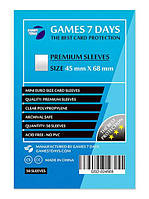 Аксессуар Games 7 Days Протекторы для карт Games7Days (45 х 68 мм, Mini Euro, 50 шт.) (PREMIUM) (GSD-024568)