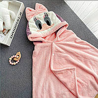 Розовое детское полотенце уголок для девочки